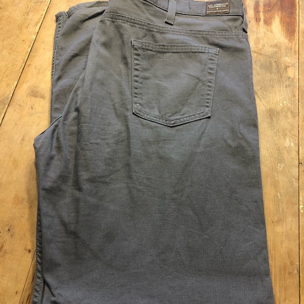 All American Clothing Co cotton duck work pants NWOT size 44x36 charcoal